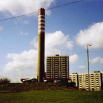 The iconic tower of the Ballymun Boiler House.
