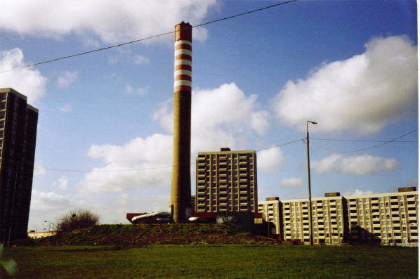 The iconic tower of the Ballymun Boiler House